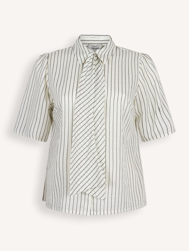 Ontdek de Veronne viscosemix gestreepte blouse met lurex van Aaiko in de kleur Off-white bij Orangebag. Op werkdagen voor 21:45 besteld, morgen in huis.
