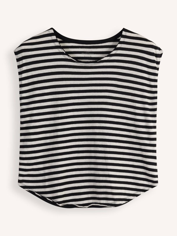 Ontdek de M444 organic cotton/cashmeremix gestreepte top van Majestic Filatures in de kleur donkerblauw bij Orangebag. Op werkdagen voor 21:45 besteld, morgen in huis.