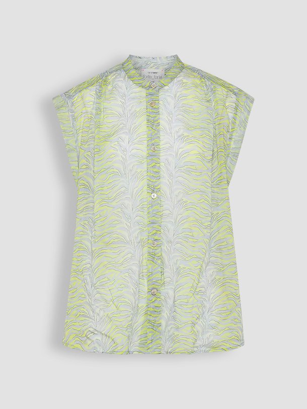 Ontdek de Katoen/zijdemix blouse met print van forte_forte in de kleur appelgroen bij Orangebag. Op werkdagen voor 21:45 besteld, morgen in huis.