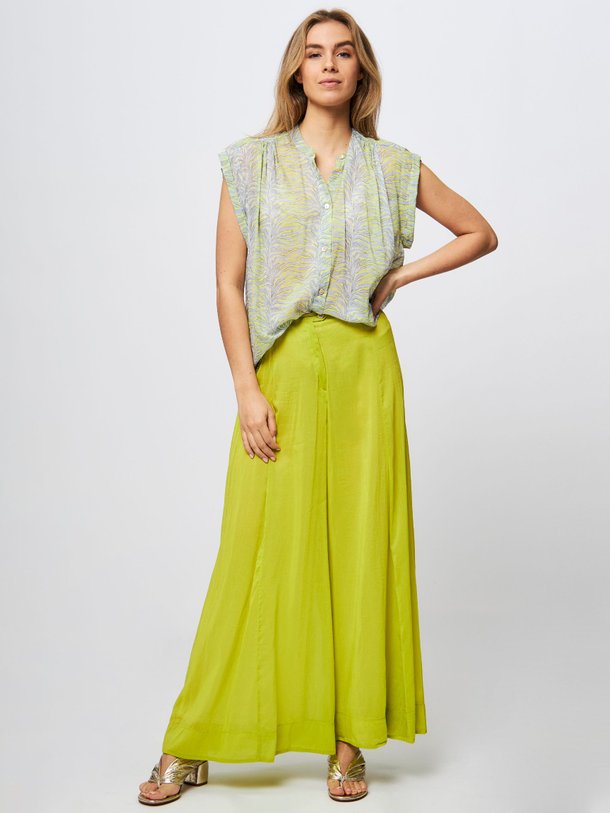 Ontdek de Katoen/zijdemix blouse met print van forte_forte in de kleur appelgroen bij Orangebag. Op werkdagen voor 21:45 besteld, morgen in huis.