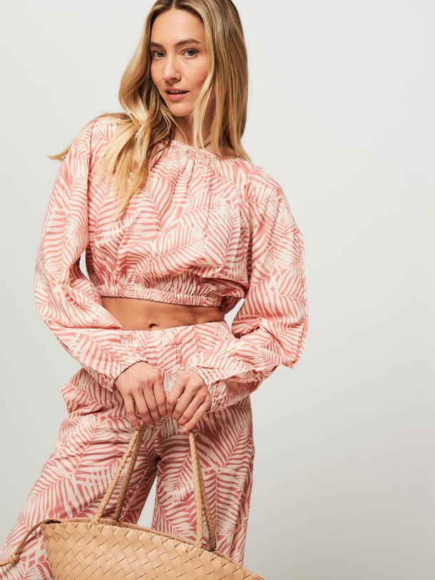 Ontdek de Lenny katoenen cropped top met print van Poppy Field in de kleur oud roze bij Orangebag. Op werkdagen voor 21:45 besteld, morgen in huis.