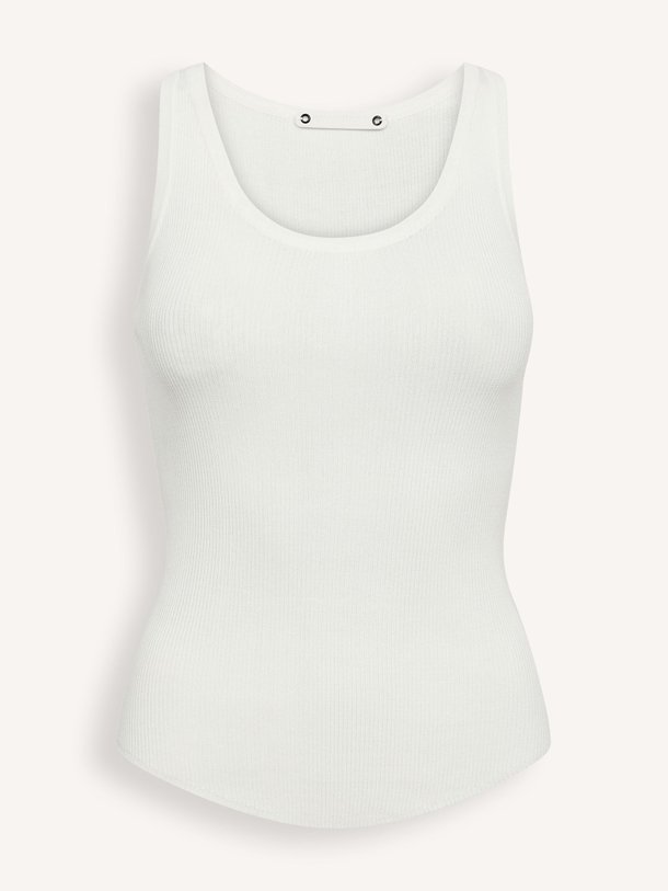 Ontdek de Claire viscosemix rib tanktop van Co'Couture in de kleur Off-white bij Orangebag. Op werkdagen voor 21:45 besteld, morgen in huis.