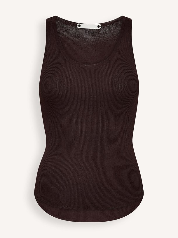Ontdek de Claire viscosemix rib tanktop van Co'Couture in de kleur Bruin bij Orangebag. Op werkdagen voor 21:45 besteld, morgen in huis.