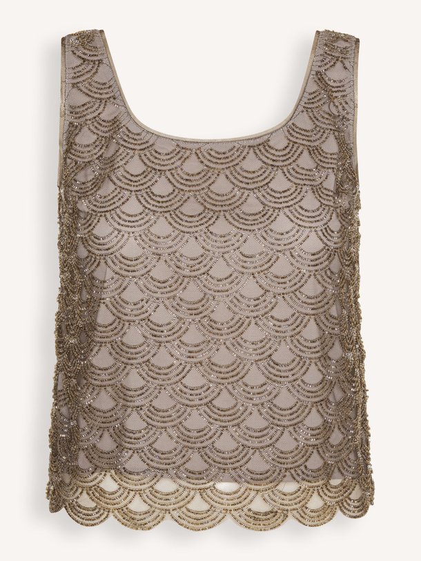 Ontdek de Aneli geweven top met kralen van Rotate Birger Christensen in de kleur Taupe bij Orangebag. Op werkdagen voor 21:45 besteld, morgen in huis.