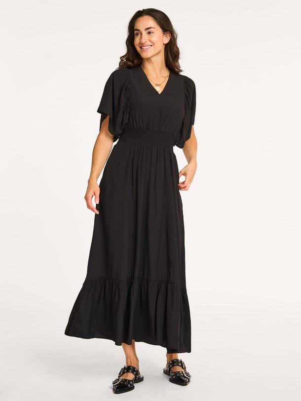 Ontdek de Samia viscosemix maxi jurk van Co'Couture in de kleur zwart bij Orangebag. Op werkdagen voor 21:45 besteld, morgen in huis.