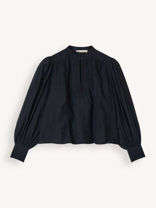 Ontdek de Gania katoen/viscosemix top van Vanessa Bruno in de kleur Zwart bij Orangebag. Op werkdagen voor 21:45 besteld, morgen in huis.
