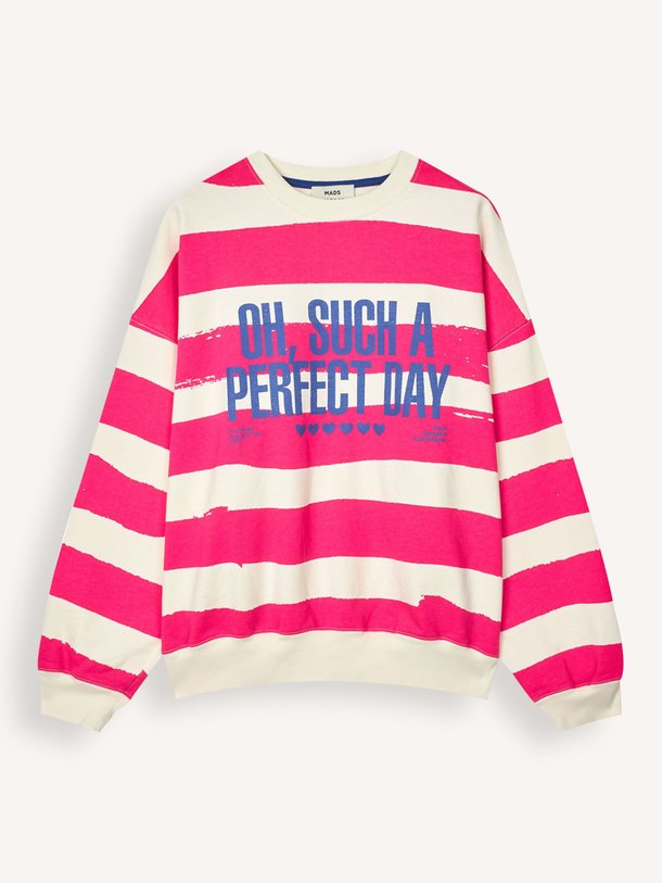 Ontdek de Atli organic cotton sweater met print van Mads Norgaard in de kleur roze bij Orangebag. Op werkdagen voor 21:45 besteld, morgen in huis.
