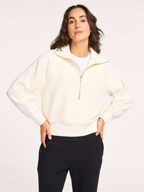 Ontdek de Milano katoenmix rib sweater van Varley in de kleur off-white bij Orangebag. Op werkdagen voor 21:45 besteld, morgen in huis.