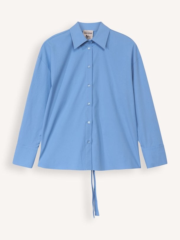 Ontdek de katoenmix blouse van Semicouture in de kleur blauw bij Orangebag. Op werkdagen voor 21:45 besteld, morgen in huis.