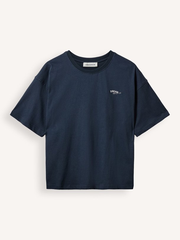 Ontdek de Vera katoenen T-shirt van Sofie Schnoor in de kleur Donkerblauw bij Orangebag. Op werkdagen voor 21:45 besteld, morgen in huis.