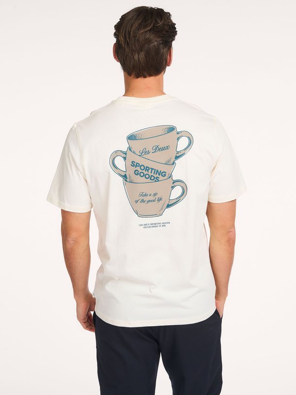 Ontdek de Ben organic cotton T-shirt met print van Les Deux in de kleur Crème bij Orangebag. Op werkdagen voor 21:45 besteld, morgen in huis.