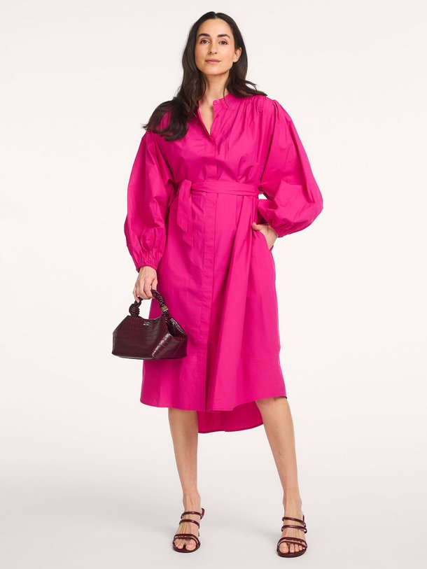 Ontdek de Jex katoenen oversized jurk van Essentiel Antwerp in de kleur Roze bij Orangebag. Op werkdagen voor 21:45 besteld, morgen in huis.