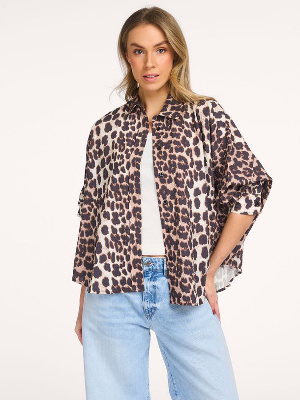 Ontdek de Viscose/katoenmix leopard blouse van Alix The Label in de kleur Bruin bij Orangebag. Op werkdagen voor 21:45 besteld, morgen in huis.