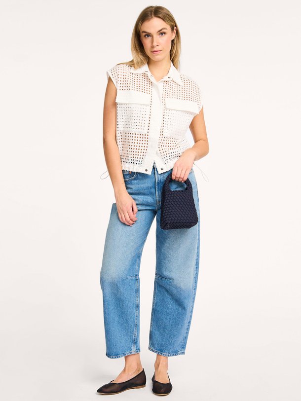 Ontdek de Villa katoenen opgewerkt gilet van Second Female in de kleur wit bij Orangebag. Op werkdagen voor 21:45 besteld, morgen in huis.