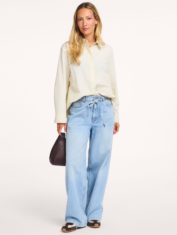 Ontdek de Vigge katoenmix gestreepte blouse van Modstrom in de kleur Geel bij Orangebag. Op werkdagen voor 21:45 besteld, morgen in huis.