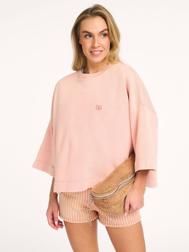 Ontdek de Farlol katoenen sweater van Bellerose in de kleur Perzik bij Orangebag. Op werkdagen voor 21:45 besteld, morgen in huis.