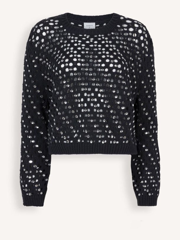 Ontdek de Orphee katoenmix trui met strass van Dante 6 in de kleur donkerblauw bij Orangebag. Op werkdagen voor 21:45 besteld, morgen in huis.