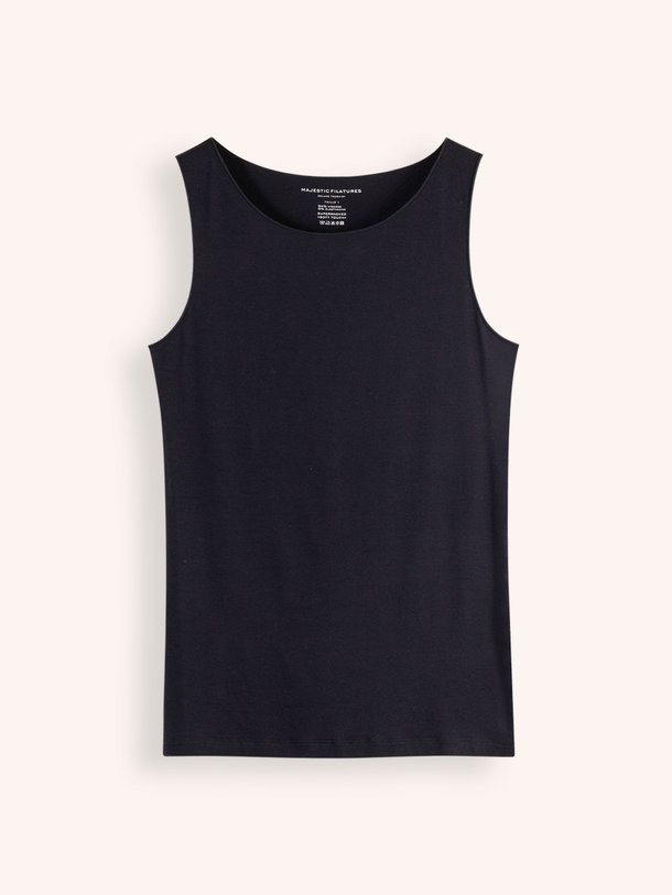 Ontdek de M001 Soft Touch viscosemix tanktop van Majestic Filatures in de kleur donkerblauw bij Orangebag. Op werkdagen voor 21:45 besteld, morgen in huis.
