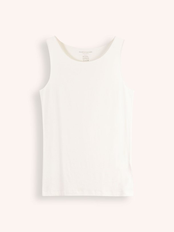 Ontdek de M001 Soft Touch viscosemix tanktop van Majestic Filatures in de kleur wit bij Orangebag. Op werkdagen voor 21:45 besteld, morgen in huis.