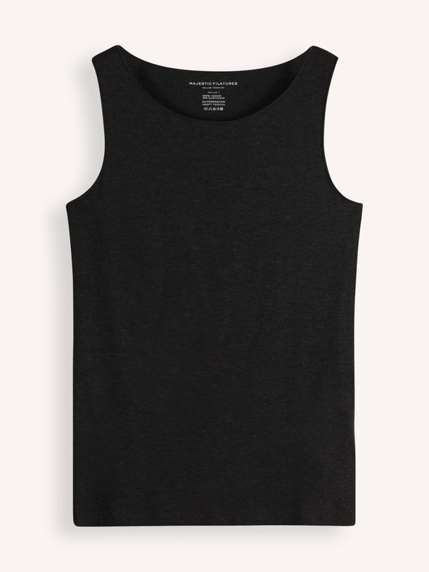 Ontdek de M001 Soft Touch viscosemix tanktop van Majestic Filatures in de kleur donkergrijs bij Orangebag. Op werkdagen voor 21:45 besteld, morgen in huis.