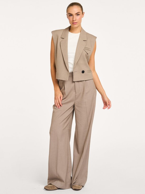 Ontdek de Tailor viscosemix wide leg pantalon van Copenhagen Muse in de kleur bruingrijs bij Orangebag. Op werkdagen voor 21:45 besteld, morgen in huis.