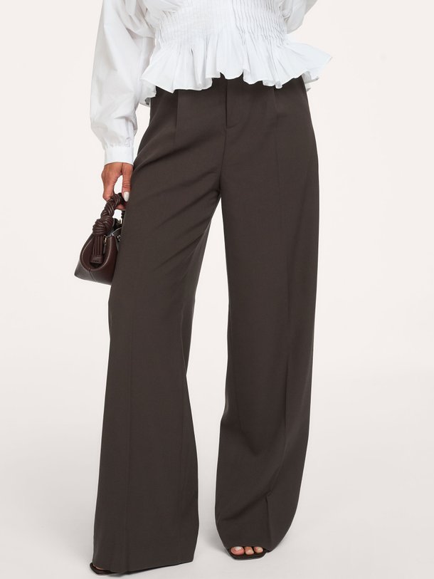 Copenhagen Muse Tailor viscosemix wide leg pantalon - Donkerbruin Ontdek de Tailor viscosemix wide leg pantalon van Copenhagen Muse in de kleur Donkerbruin bij Orangebag. Op werkdagen voor 21:45 besteld, morgen in huis.