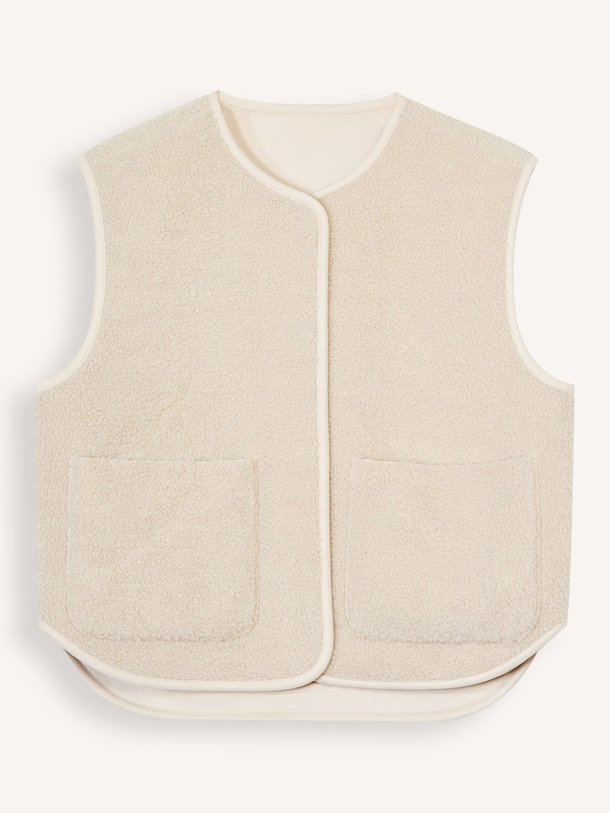Ontdek de Ted geweven reversible teddy gilet van Knit-ted in de kleur Ecru bij Orangebag. Op werkdagen voor 21:45 besteld, morgen in huis.