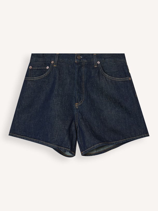 Ontdek de Leith high waist relaxed fit non-stretch short van Agolde in de kleur Donkerblauw bij Orangebag. Op werkdagen voor 21:45 besteld, morgen in huis.