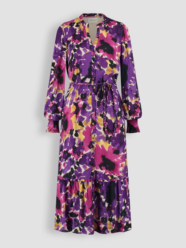 Ontdek de Marilene viscose/rayonmix jurk met print van Fabienne Chapot in de kleur paars bij Orangebag. Op werkdagen voor 21:45 besteld, morgen in huis.
