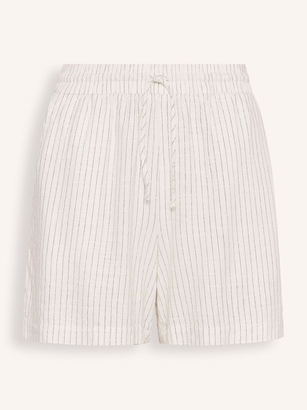 Ontdek de Jannie viscose/linnenmix gestreepte short van My Essential Wardrobe in de kleur wit bij Orangebag. Op werkdagen voor 21:45 besteld, morgen in huis.