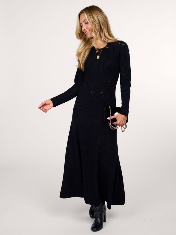 Ontdek de Petronia wol/katoenmix maxi rib jurk van ba-sh in de kleur zwart bij Orangebag. Op werkdagen voor 21:45 besteld, morgen in huis.