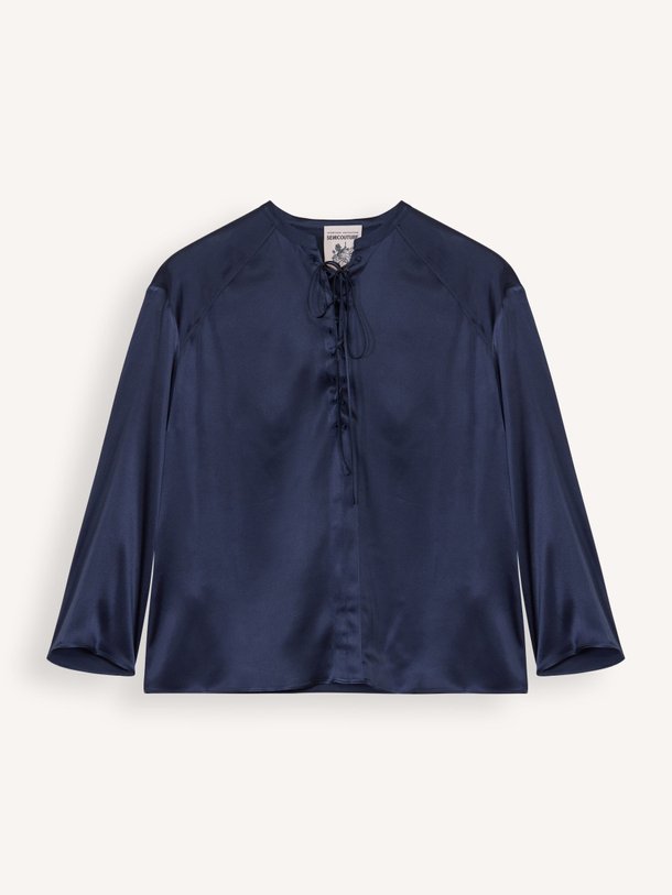 Ontdek de Zijdemix top van Semicouture in de kleur donkerblauw bij Orangebag. Op werkdagen voor 21:45 besteld, morgen in huis.