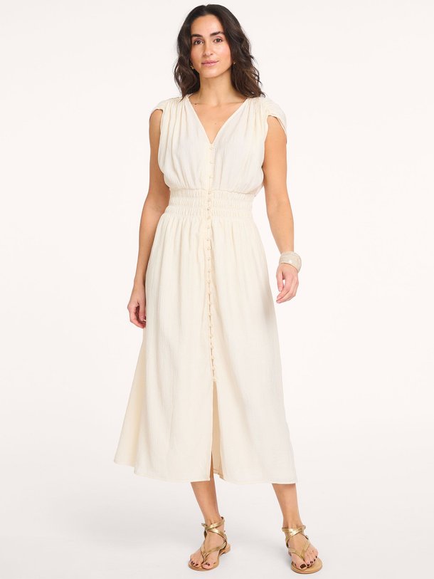 Ontdek de Galiane viscosemix jurk van Sessun in de kleur Ecru bij Orangebag. Op werkdagen voor 21:45 besteld, morgen in huis.