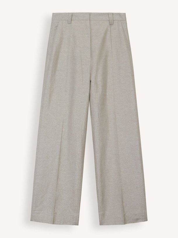 Ontdek de Katoen/linnenmix lurex pantalon van Zenggi in de kleur lichtgrijs bij Orangebag. Op werkdagen voor 21:45 besteld, morgen in huis.