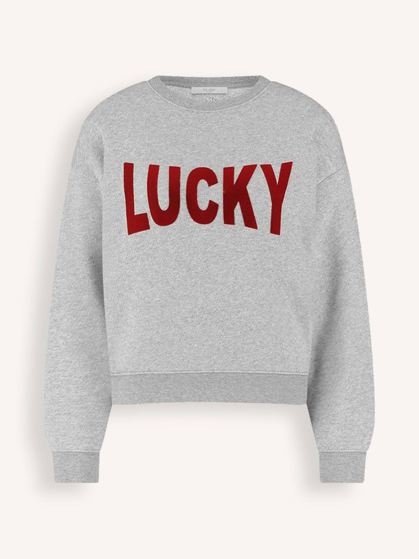 Ontdek de Bas katoenmix gemêleerde sweater met print van By-Bar in de kleur grijs bij Orangebag. Op werkdagen voor 21:45 besteld, morgen in huis.