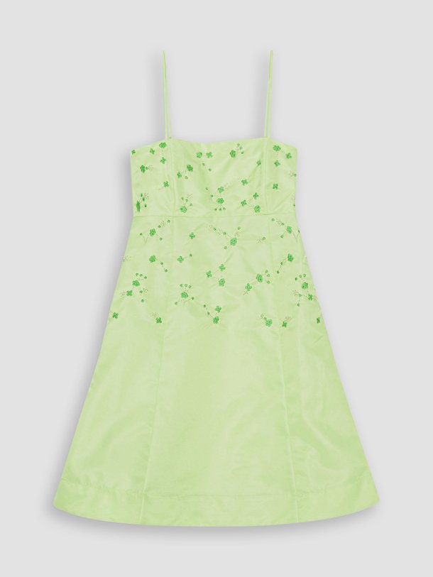 Ontdek de Geweven jurk met borduursel van Ganni in de kleur lichtgroen bij Orangebag. Op werkdagen voor 21:45 besteld, morgen in huis.