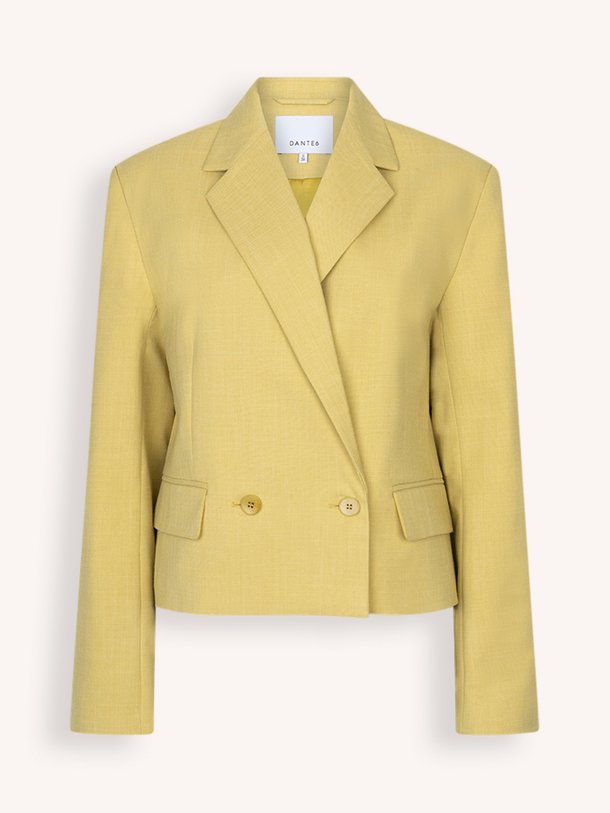 Ontdek de Reyes viscosemix cropped blazer van Dante 6 in de kleur Groen bij Orangebag. Op werkdagen voor 21:45 besteld, morgen in huis.