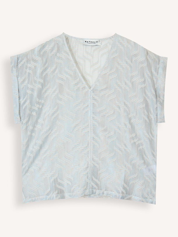 Ontdek de Faro viscosemix top van Nathalie Vleeschouwer in de kleur Lichtblauw bij Orangebag. Op werkdagen voor 21:45 besteld, morgen in huis.