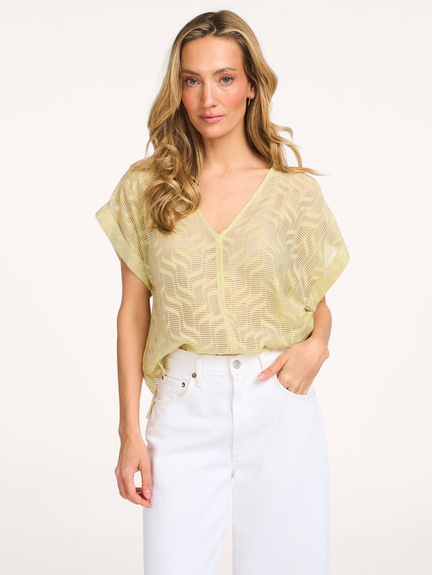 Ontdek de Faro viscosemix top van Nathalie Vleeschouwer in de kleur Limegroen bij Orangebag. Op werkdagen voor 21:45 besteld, morgen in huis.