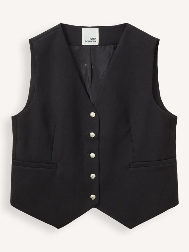 Ontdek de Ila viscosemix gilet van Sofie Schnoor in de kleur zwart bij Orangebag. Op werkdagen voor 21:45 besteld, morgen in huis.