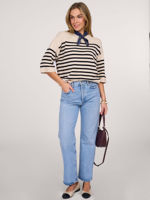 Ontdek de Nanda katoenen gestreepte trui van Knit-ted in de kleur crème bij Orangebag. Op werkdagen voor 21:45 besteld, morgen in huis.