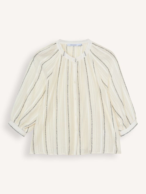 Ontdek de Felvia katoenmix gestreepte blouse van La Fee Maraboutee in de kleur Ecru bij Orangebag. Op werkdagen voor 21:45 besteld, morgen in huis.