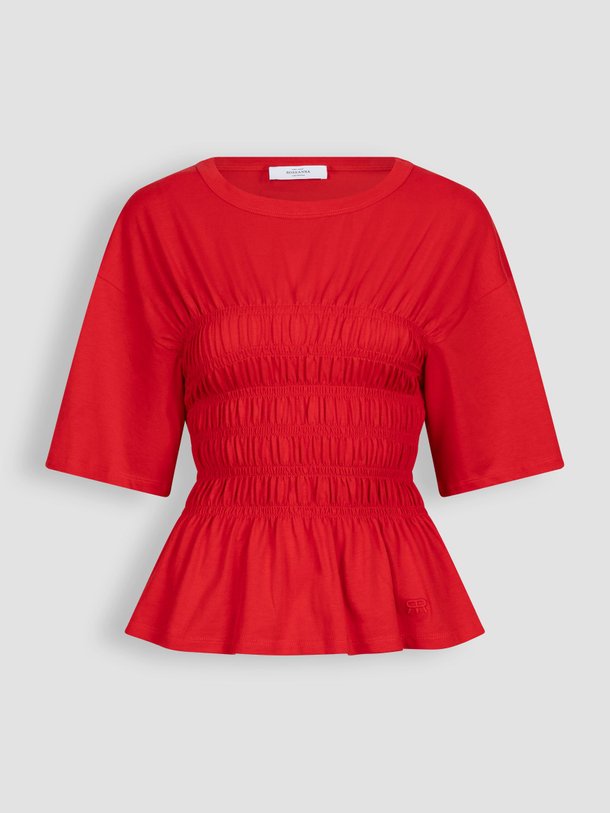 Ontdek de May organic cotton top van Roseanna in de kleur rood bij Orangebag. Op werkdagen voor 21:45 besteld, morgen in huis.