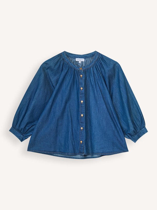 Ontdek de Felvia denim blouse van La Fee Maraboutee in de kleur Donkerblauw bij Orangebag. Op werkdagen voor 21:45 besteld, morgen in huis.
