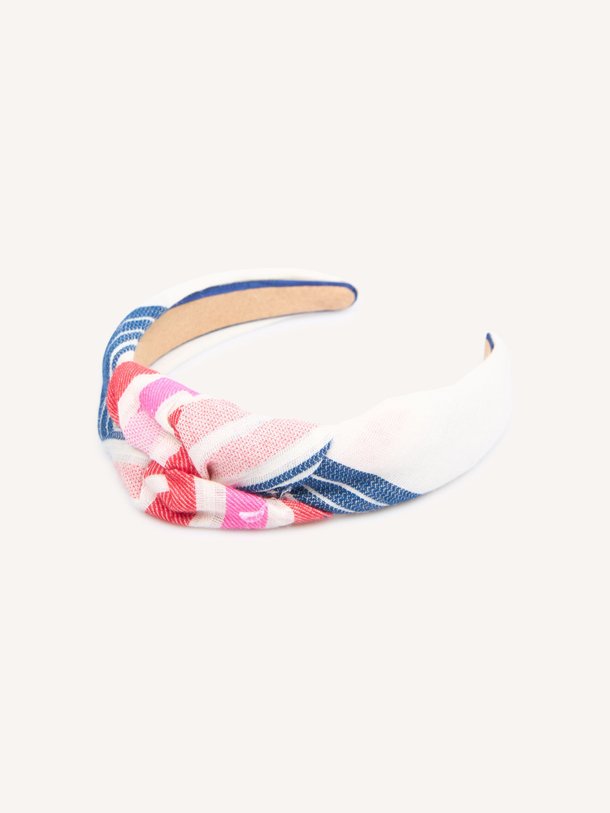 Ontdek de Katoenen haarband met dessin van Devotion in de kleur off-white bij Orangebag. Op werkdagen voor 21:45 besteld, morgen in huis.