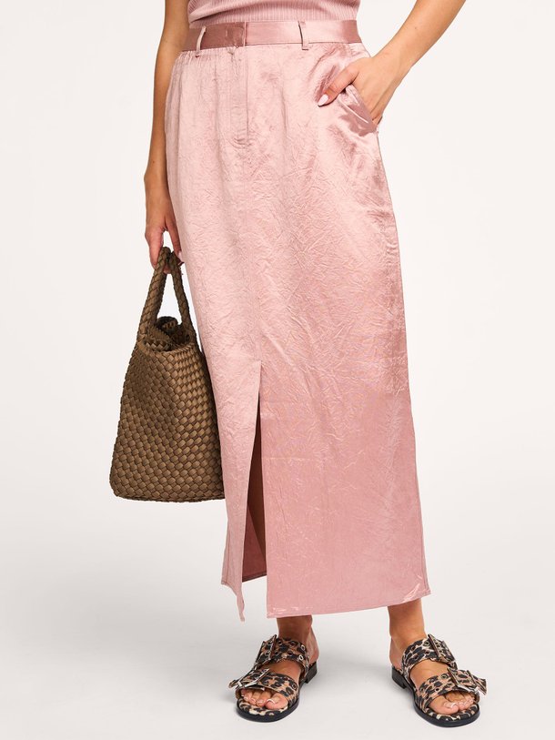 Ontdek de Geweven glanzende rok van Yaya in de kleur oud roze bij Orangebag. Op werkdagen voor 21:45 besteld, morgen in huis.