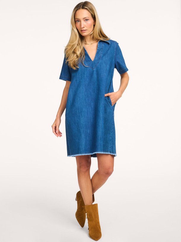 Ontdek de Frida denim jurk van La Fee Maraboutee in de kleur Donkerblauw bij Orangebag. Op werkdagen voor 21:45 besteld, morgen in huis.