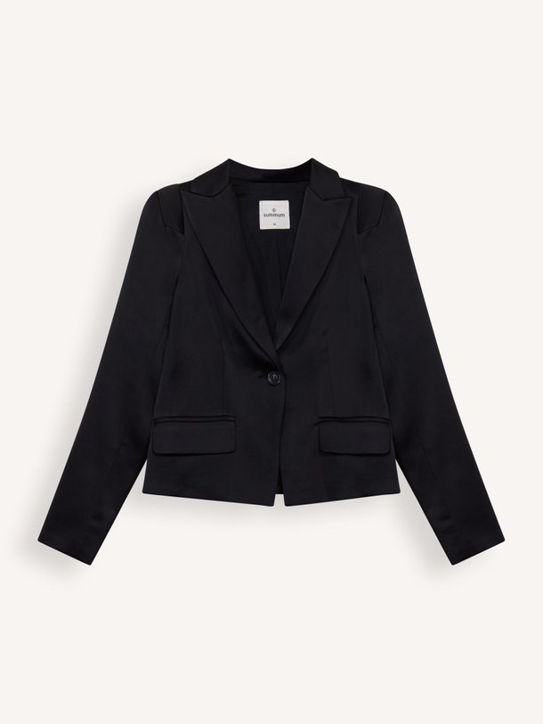 Ontdek de Viscosemix getailleerde blazer van Summum in de kleur zwart bij Orangebag. Op werkdagen voor 21:45 besteld, morgen in huis.