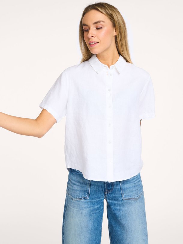 Ontdek de Samina linnen blouse van Samsoe Samsoe in de kleur Wit bij Orangebag. Op werkdagen voor 21:45 besteld, morgen in huis.