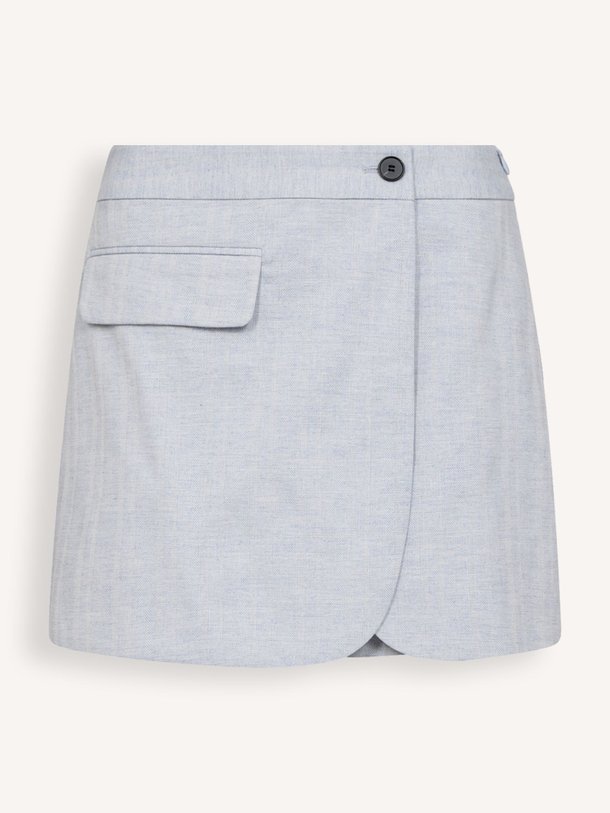 Ontdek de Lisa linnenmix gemeleerde skort van Co'Couture in de kleur lichtblauw bij Orangebag. Op werkdagen voor 21:45 besteld, morgen in huis.